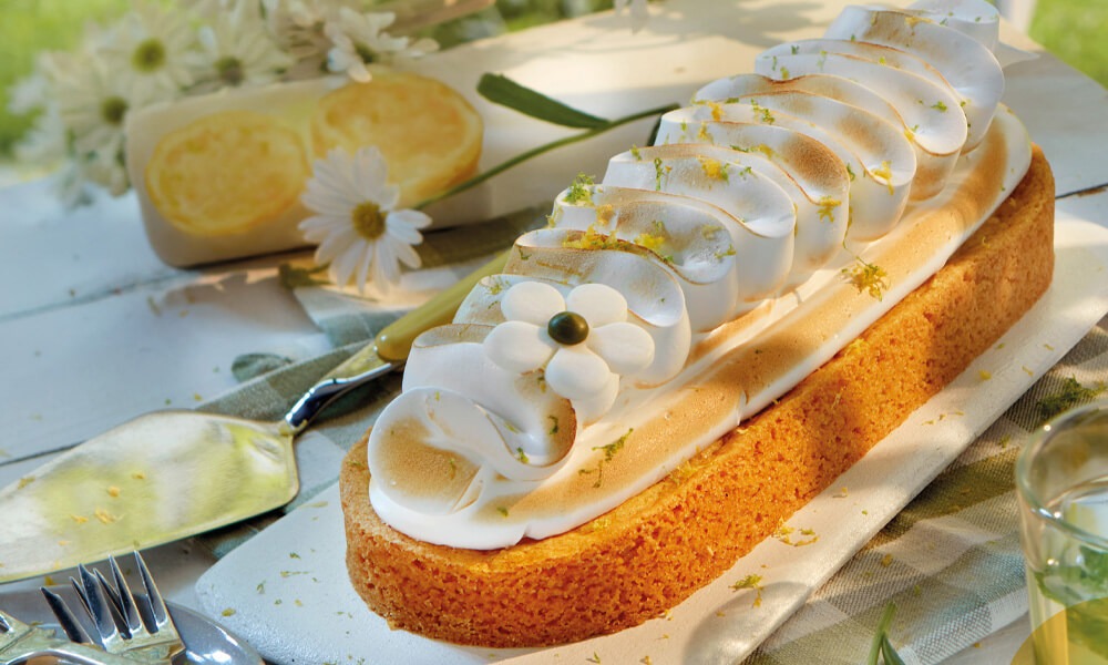 Citroenslof met luchtige citroencrème en gebrande meringue